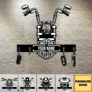 Motorcycle Gift: Custom Key Rack, Key Holder - Personalized For Bikers