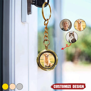 Custom Photo In Loving Memory Of My Beloved Dog, Cat, Family - Personalized Keepsake Keychain