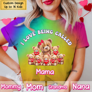 Mom/Grandma Bear I Love Being Called Mom/Grandma Personalized 3D T-shirt