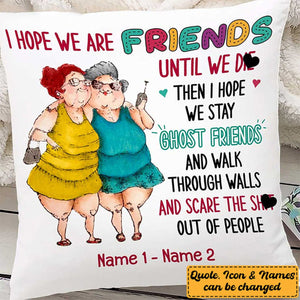 Personalized Old Friends Sisters Pillow - Thoughtful Gift for Besties