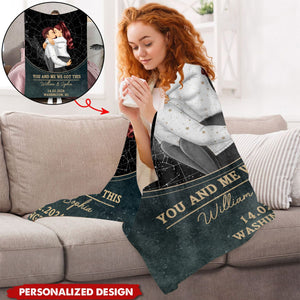 2024 New Release Star Map Couple I Love You To The Stars-Personalized Blanket-Gift For Couple