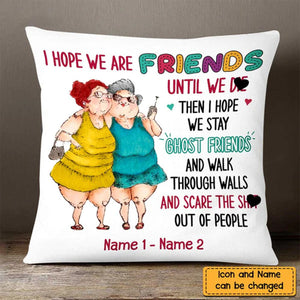 Personalized Old Friends Sisters Pillow - Thoughtful Gift for Besties