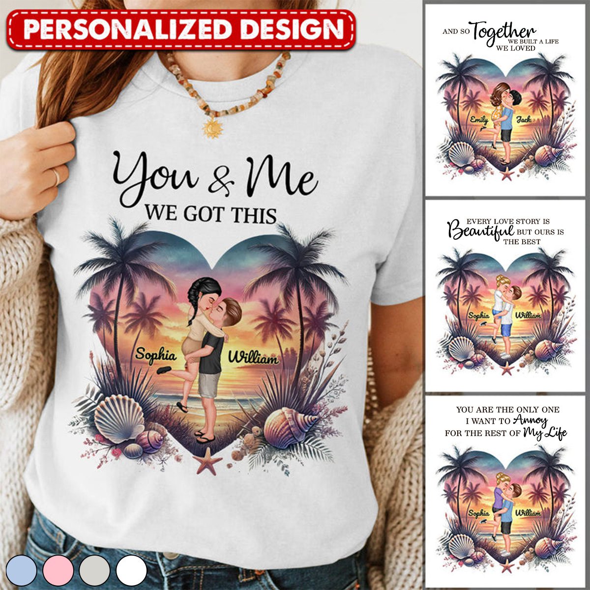 You & Me We Got This Couple Standing On Beach Personalized T-shirt