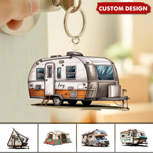 Personalized Acrylic Keychain For Camping Lovers