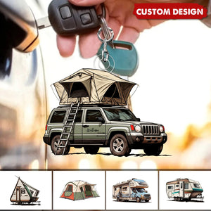 Personalized Acrylic Keychain For Camping Lovers