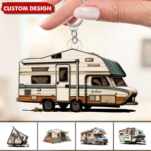 Personalized Acrylic Keychain For Camping Lovers