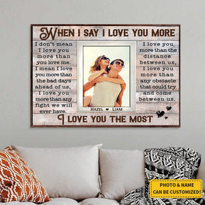 Loving Gift For Couple Custom Couple Photo Gift Ideas-Personalized Canvas Poster