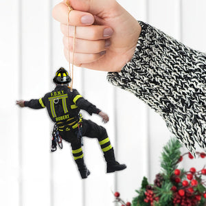 Personalized Firefighter Christmas -Two Sided Ornament