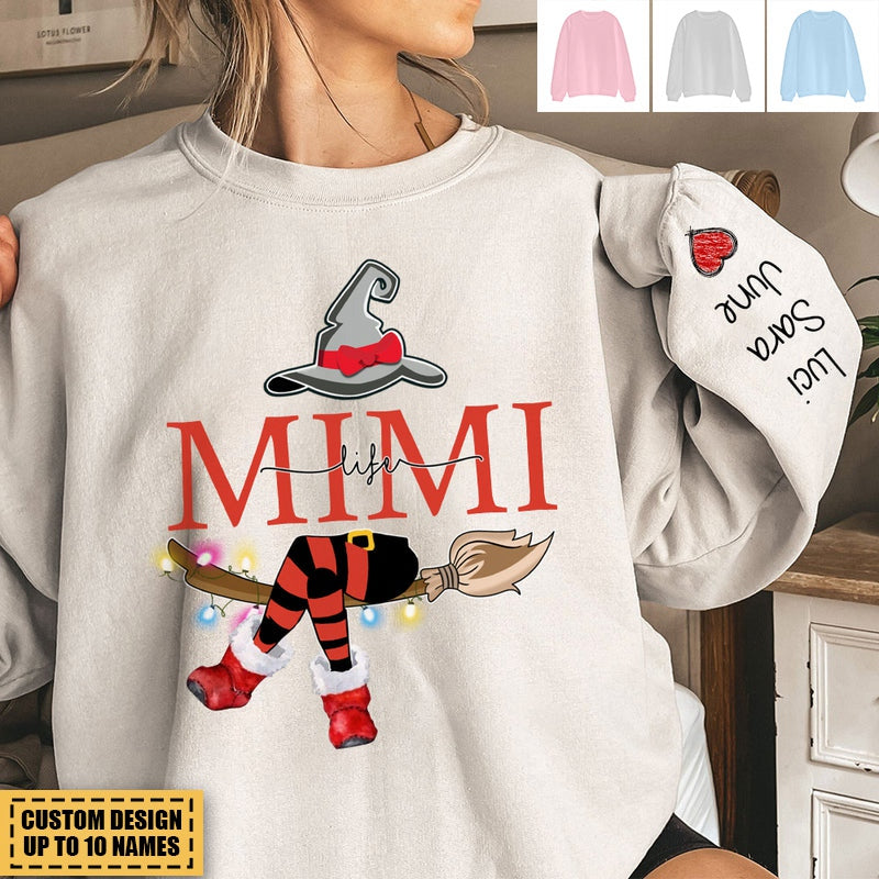 Grandma/Mom Christmas Witch Personalized Sweatshirt