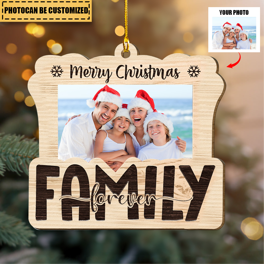 Personalized Custom Wood Ornament - Christmas Gift For Family