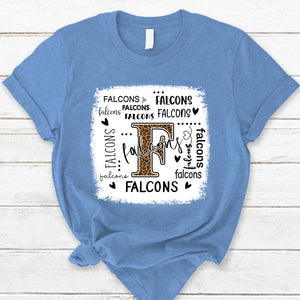 Falcons Leopard Teacher T-Shirt
