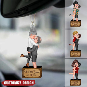 God Blessed - Couple Personalized Acrylic Car Ornament - Gift For Couple