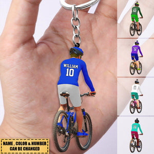 Personalized Mountain Biking/Rider/Cyclist Acrylic Keychain For Cyclists